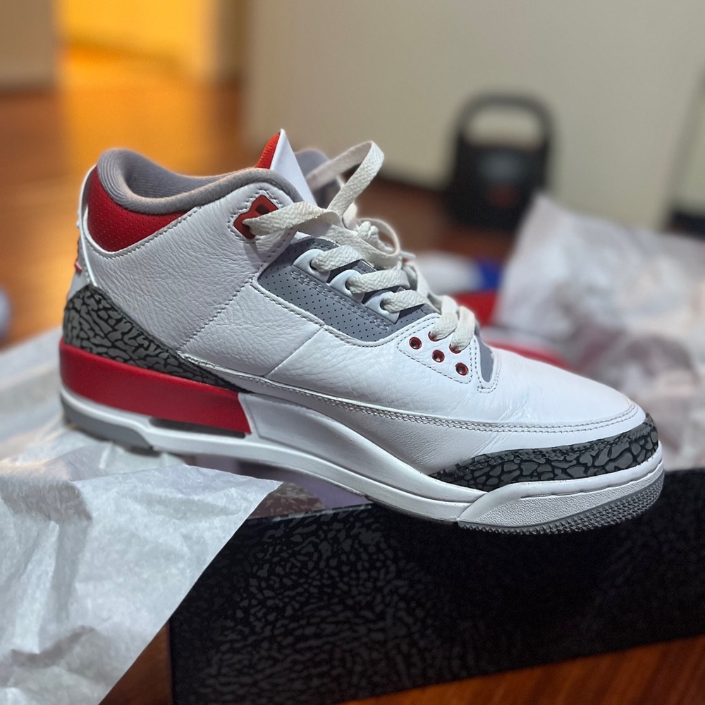 Fire Red Jordan 3s. Mint condition.